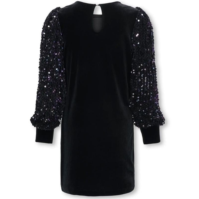Zwarte jurk Confidence Sequins - Capuchon Fashion